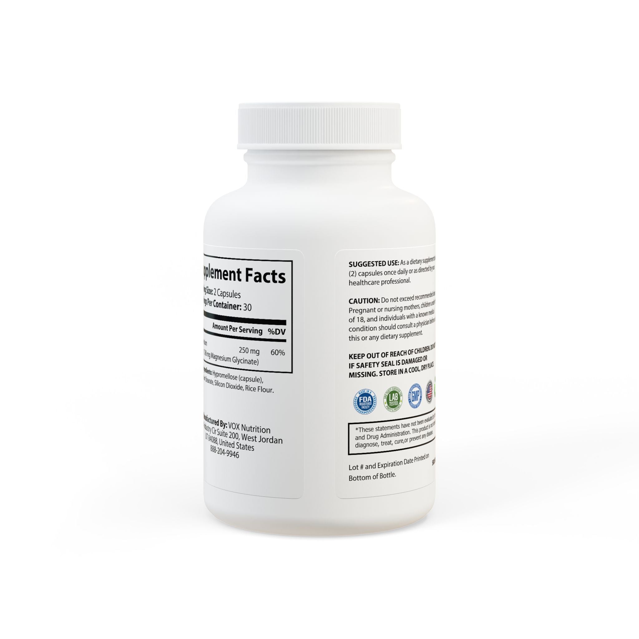 Fighters FUEL - Magnesium Glycinat Ergänzung (60 Kapseln)