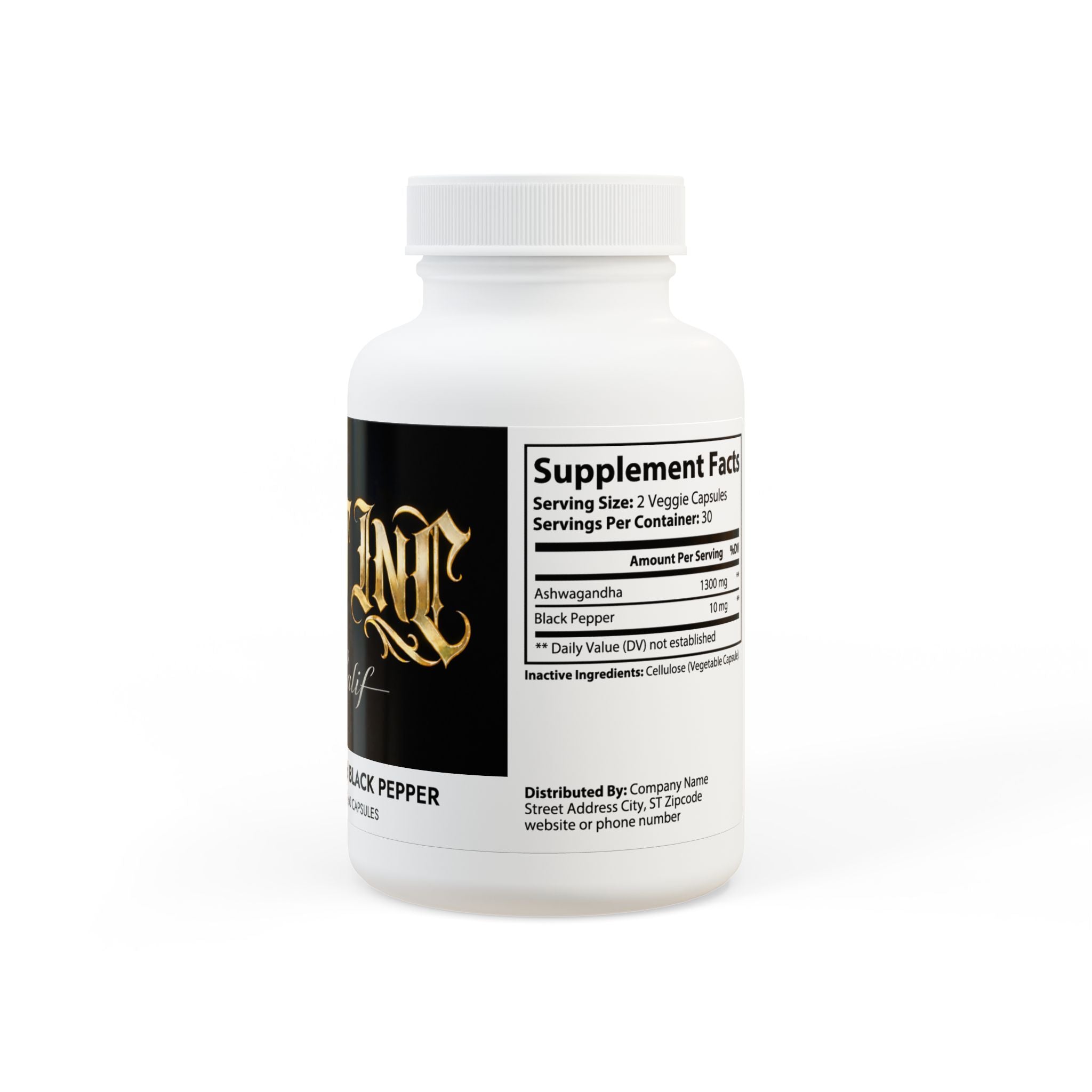 Fighters FUEL - Ashwagandha und Schwarzer Pfeffer Ergänzung (60 Kapseln)