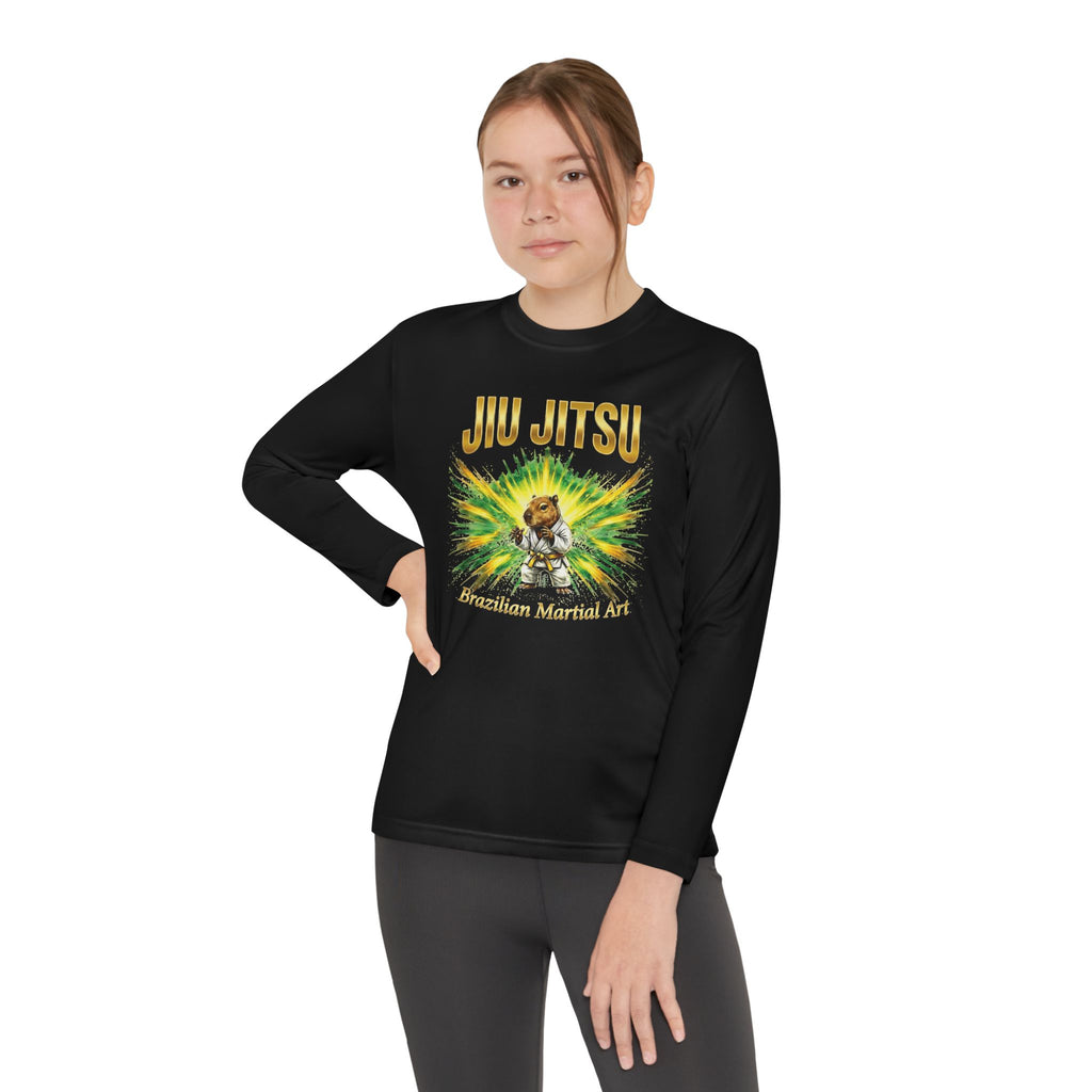 Capibara Fighter - Youth Long Sleeve Competitor Tee